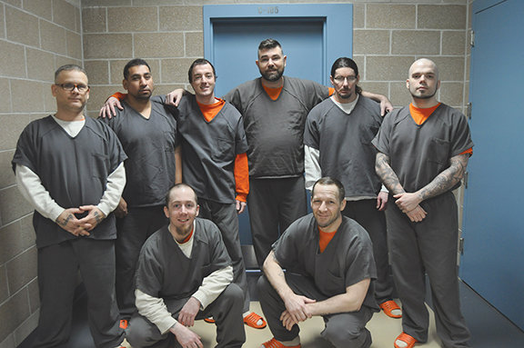 Current members of the JCAP program at the Montgomery Count Jail pose for a photo.